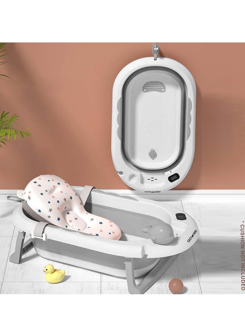 Eazy Kids حوض استحمام قابل للطي مع ميزان حرارة وكوب من إيزي كيدز - رمادي - Image 5