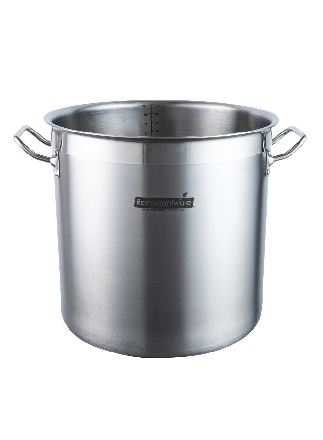 Restaurantware Met Lux 21 Quart Stock Pot, 1 Induction Ready Gumbo Pot - With Handles, Lid Sold Separately, Mirror-Finish Stainless Steel Stew Pot, For Cooking And Boiling Food, - Image 2