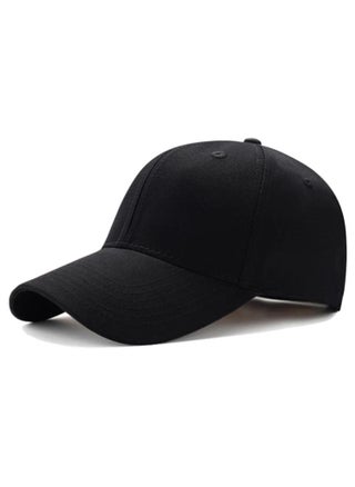 NOVOLAN Baseball Cap Duckbill Cap Sun Hat Peaked Cap Sun Visor Solid Color Cotton Men & Women Cap Shade Baseball Outdoor, Adjustable Copper Buckle Head Size Flattering 54-62cm 18 Color (black)