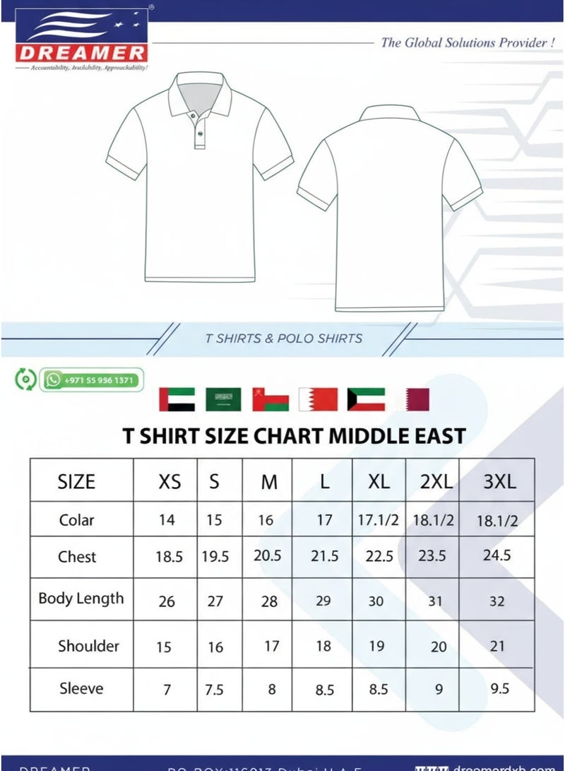 DREAMER FASHIONS 100% Cotton High-Performance Polo T-Shirt – Comfortable, Stylish, Durable for Long-Lasting Wear - Image 2