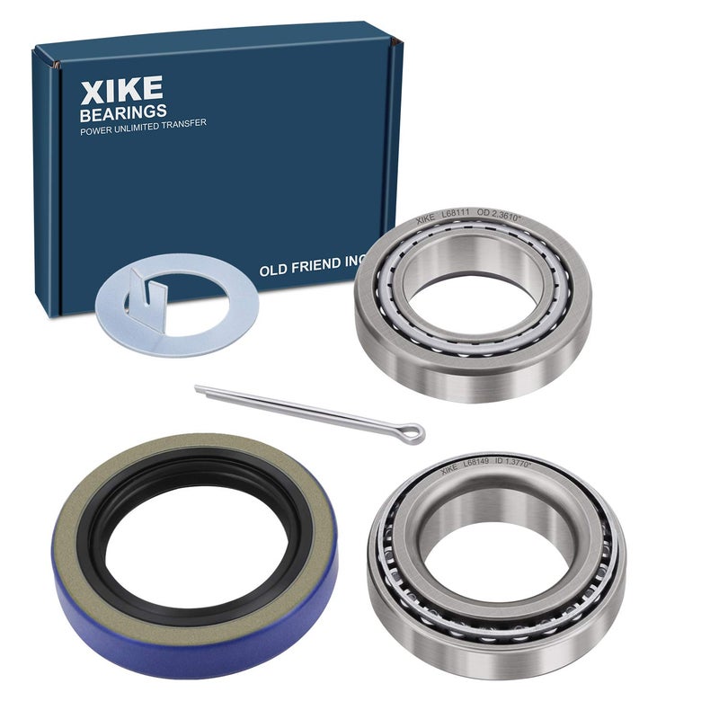 XiKe 1 Set Fits 1-1/16'' to 1-1/4"" inch Axles Trailer Wheel Hub Kit  L68149/L68111 & LM67048/LM67010 Bearings  171255TB/10-19 Seal and Cotter Pin. - Image 1