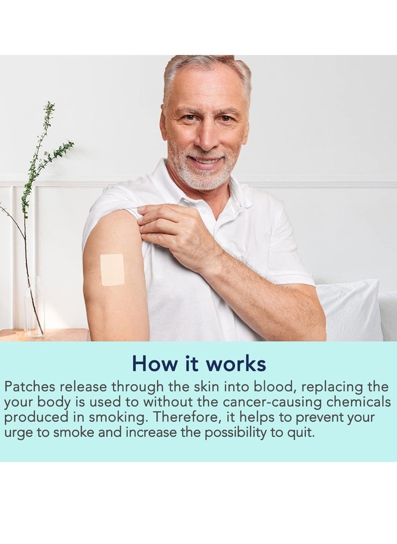 Sefudun - 30 Count Quit Smoking Patches Step 2 Smoking Aid to Quit Smoking Delivered Over 24 Hours Transdermal System Long-Lasting Quit Patches for Stop Smoking Aids Easy and Effective Anti Stickers 14mg - Image 1
