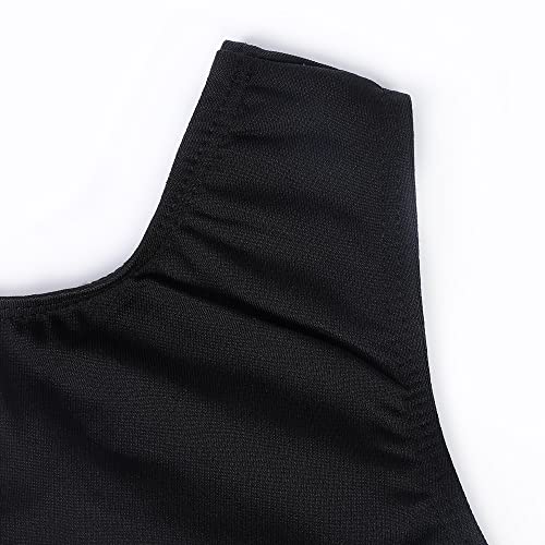 EQSJIU Kids Gymnastics Leotards For Girls With Shorts Black Pure Tumbling Outfits For Girls Primary School Class 7-8 Years - Image 3