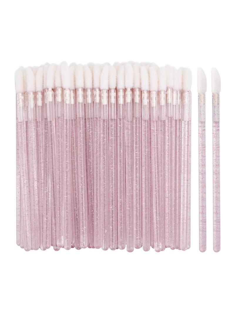 Tbestmax 100 Disposable Lip Brushes, Lipstick Applicator, Lip Gloss Wands Pink Tbestmaxc - Image 1