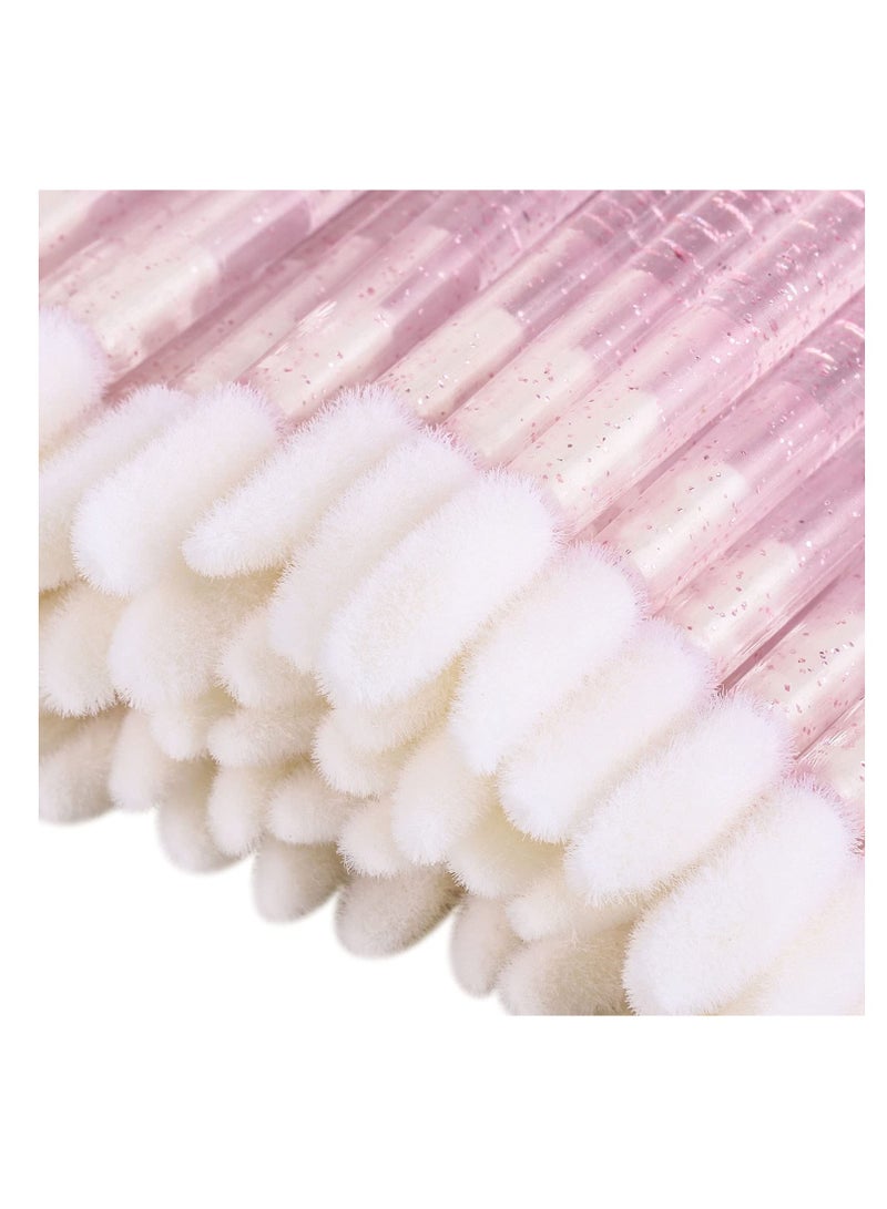 Tbestmax 100 Disposable Lip Brushes, Lipstick Applicator, Lip Gloss Wands Pink Tbestmaxc - Image 2
