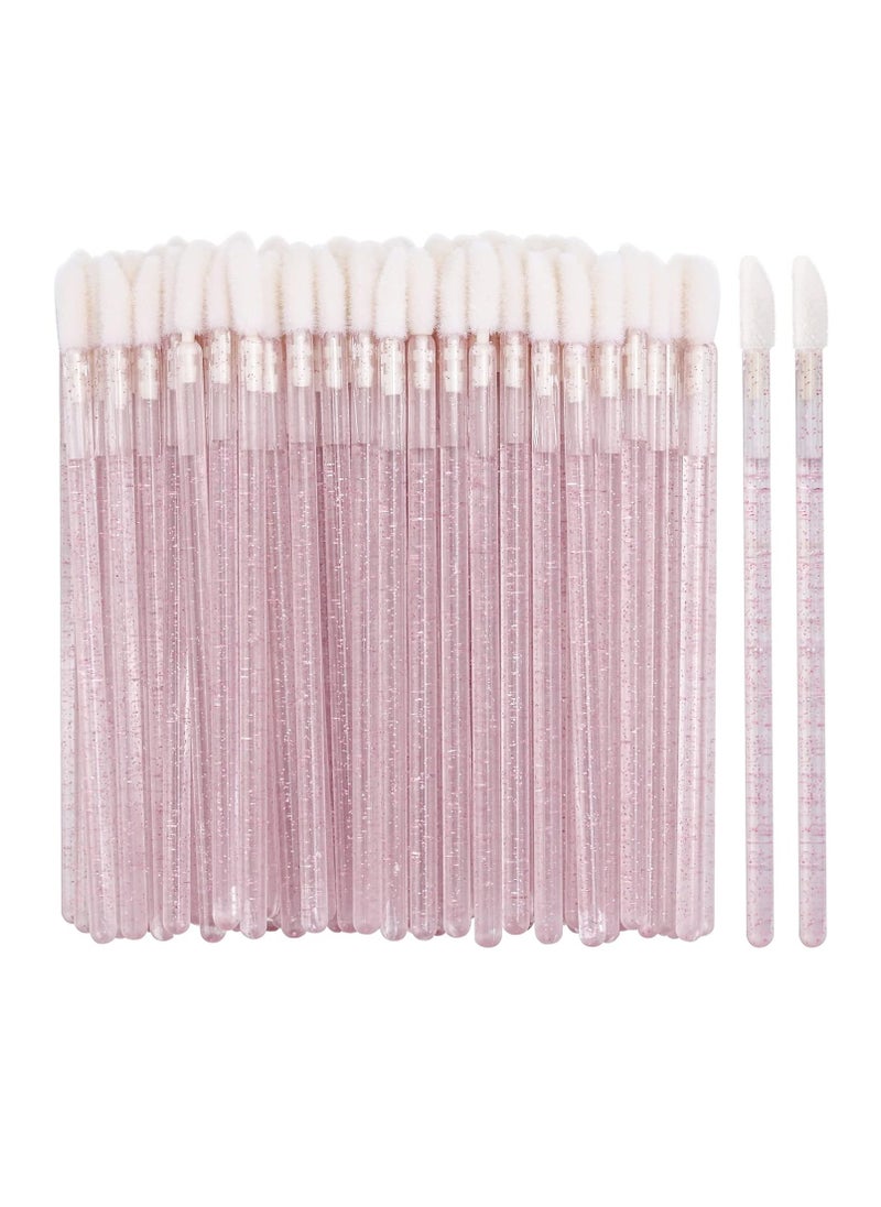 Tbestmax 100 Disposable Lip Brushes, Lipstick Applicator, Lip Gloss Wands Pink Tbestmaxc  - Image 1
