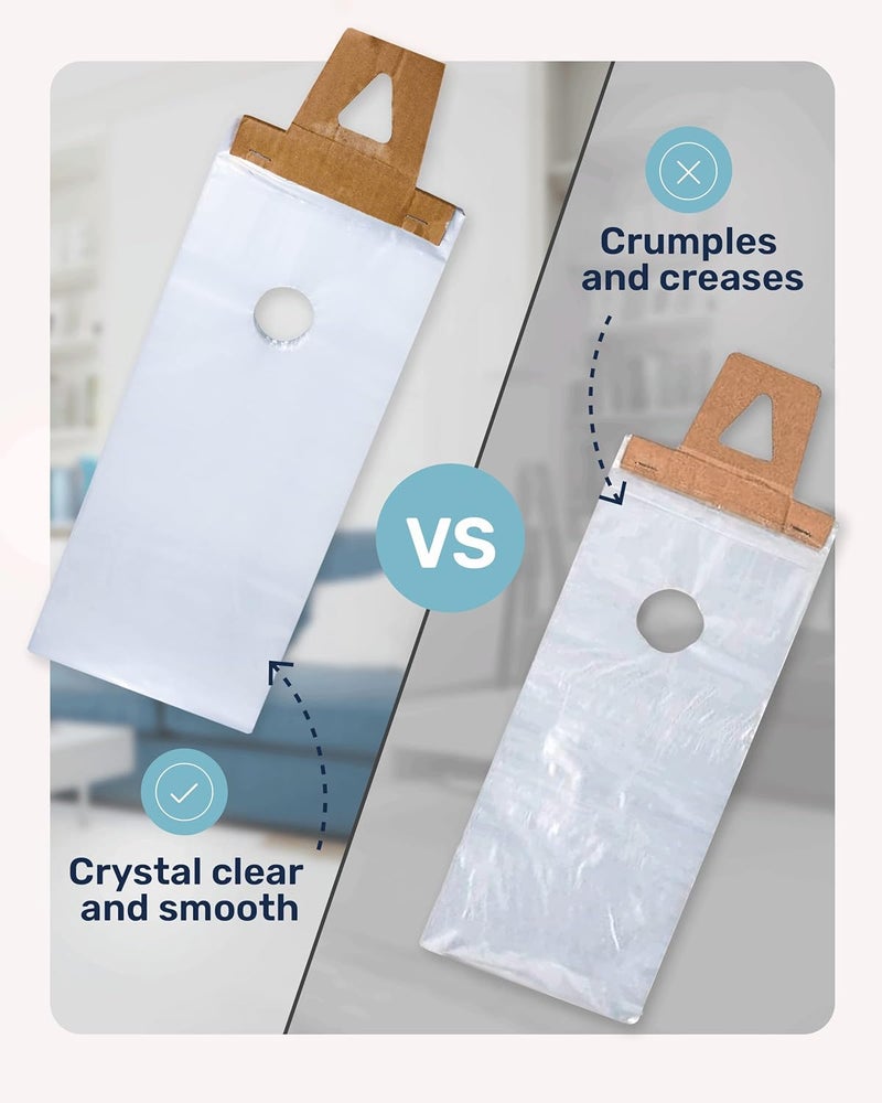 Skywin TidyFriend Door Hanger Bags 6” x 12” (300 Pack), Clear Door Hanger Bags Protects Flyers, Brochures, Notices, Printed Materials - Waterproof and Secure Door Knob Hanger Bag for Outdoor Use - Image 4