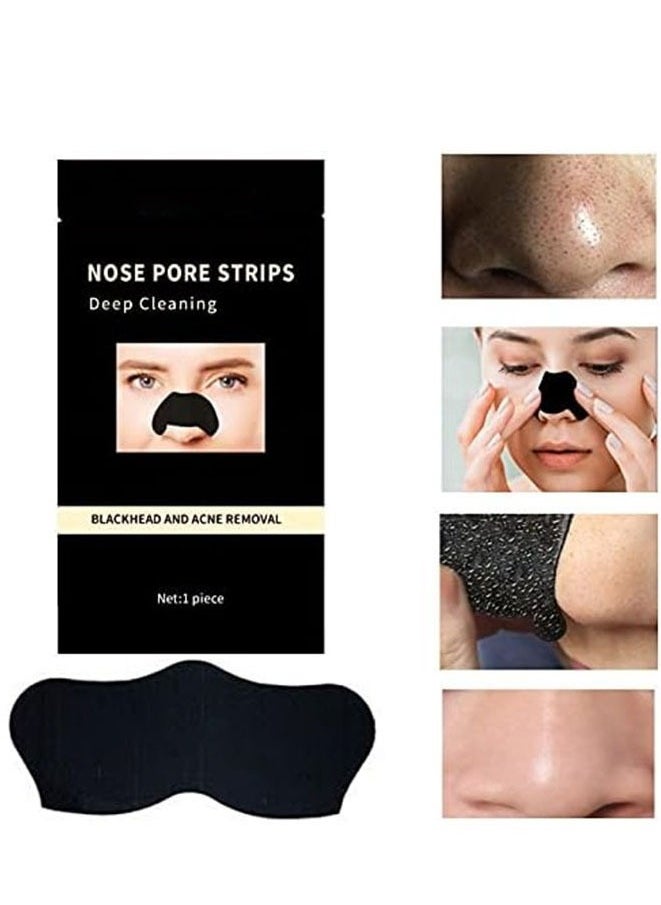 10 Piece Nose Strips for Black Head Remover,Deep Cleansing Charcoal Strips with Instant Blackhead Removal,Natural Charcoal Pore Cleaner & Minimizer