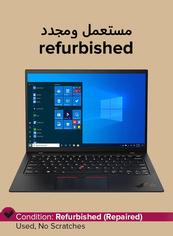 Refurbished - Thinkpad X1 Carbon G6 Laptop With 14-Inch Display,Intel Core i5 Processor/8th Gen/8GB RAM/256GB SSD/Intel UHD Graphics 620 English Black