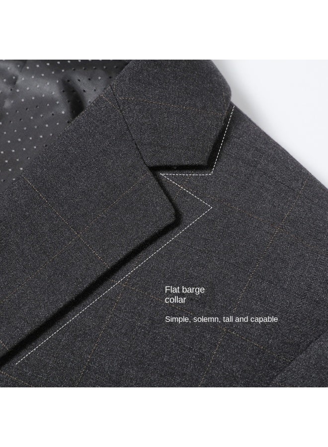 ROMON Fashion Plaid】men's Single-breasted Slim Fit Casual Blazer, Business Casual Suit Jacket For Men - Image 4