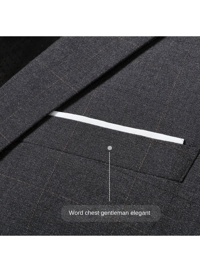 ROMON Fashion Plaid】men's Single-breasted Slim Fit Casual Blazer, Business Casual Suit Jacket For Men - Image 5