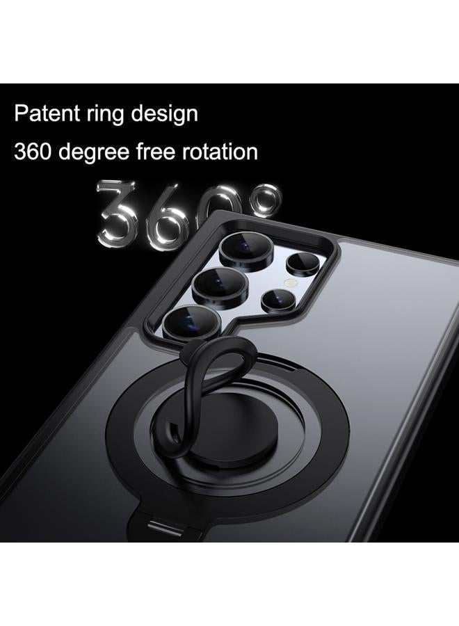 اس-توب جراب لهاتف Samsung Galaxy S24 Ultra 5G Frosted MagSafe حامل حلقي مغناطيسي دوار - Image 2