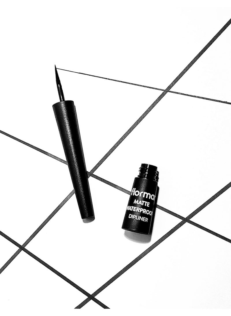 فلورمار Flormar Matte Waterproof Dipliner - 2.5 g, Black black - Image 4