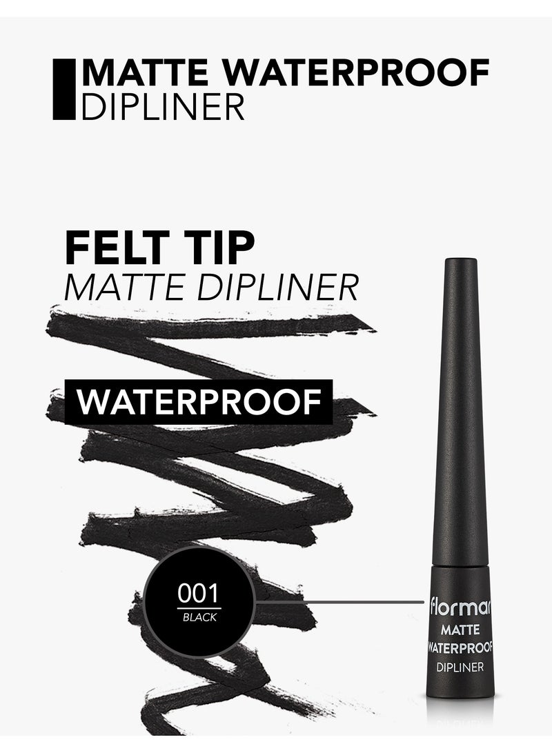 فلورمار Flormar Matte Waterproof Dipliner - 2.5 g, Black black - Image 3