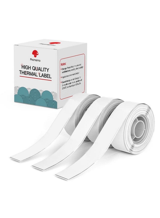 phomemo D30 Label Tape, 3 Roll D30 Portable Label Maker Tape, 0.59'' X 20Ft Non-Precut Self-Adhesive Labels, Thermal Sticker Label Tape For Home, School, Office - Image 1