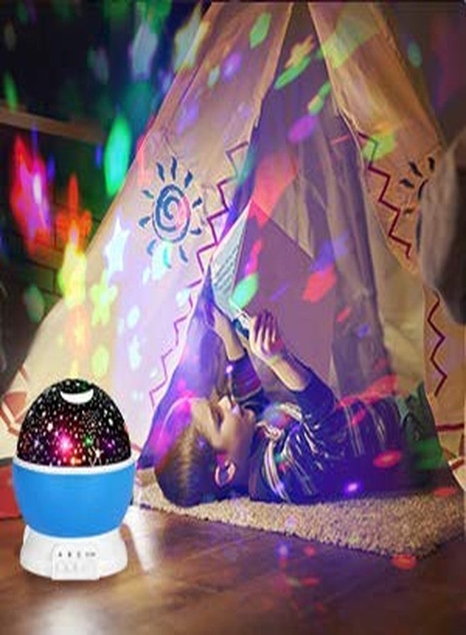 Deoxys جهاز عرض القمر والنجوم Deoxys DE-01، دوران 360 درجة، 4 مصابيح LED، 8 ألوان متغيرة، مصباح إضاءة ليلية رومانسي لأعياد الميلاد، غرف الأطفال، النساء، الأطفال، الرضع (متعدد الألوان) - Image 2