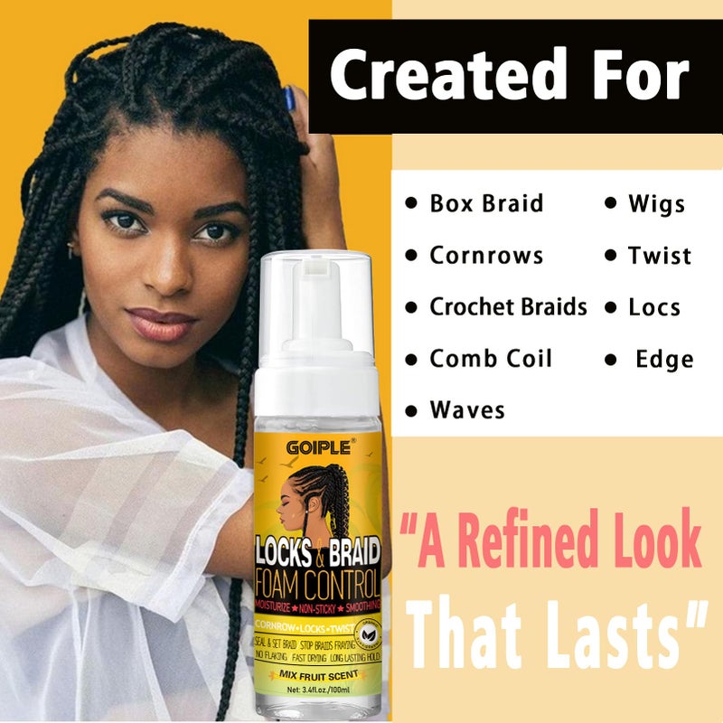 Goiple Edge Control Wax for Women - Strong Hold, Non-Greasy Smoother, Styling Wax for Black Hair - No Flaking, Rosemary Oil for Growth, Braiding Gel, Braid Mousse, Shine - Image 3