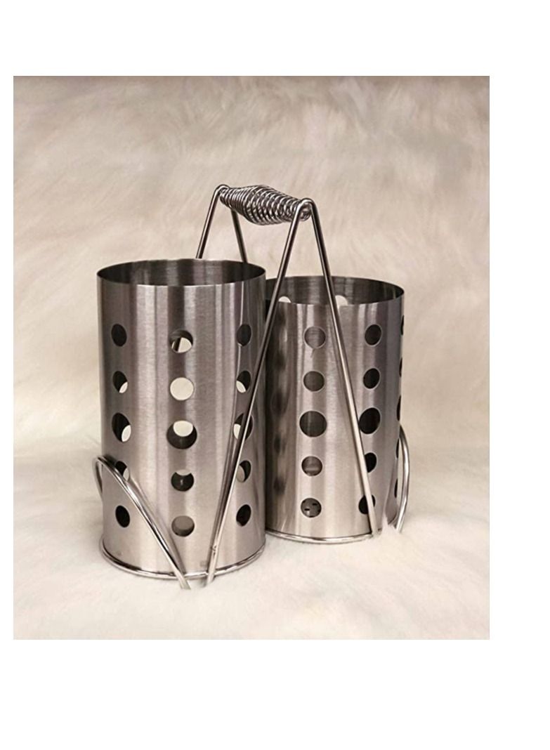 Multi-Shape 2 in 1 Stainless Steel Kitchen Utensil Holder - Image 3
