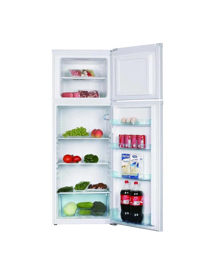 General Tech Double Door Refrigerator, 248L Capacity, White, Energy Star Rated, Glass Shelves - Image 3