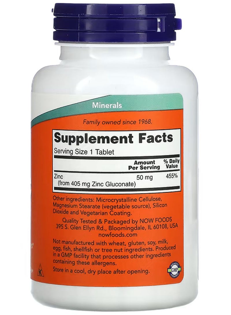 now Zinc 50 mg – 250 Tablets – Dietary Supplement for Immune, Skin Hair Support - Image 2