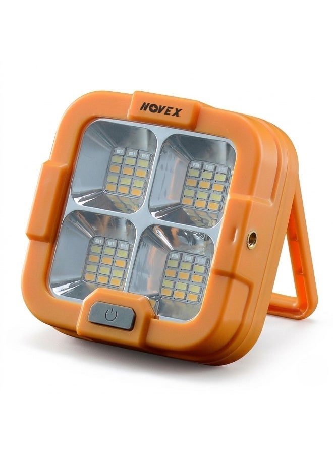 NOVEX 30W Solar Rechargeable LED Work Light with Power Bank, 4 Lighting Modes, IP65 Waterproof, USB Charging, Portable Emergency Flood Light - Image 1