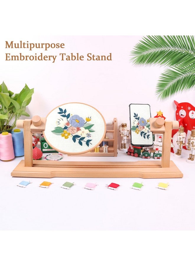 GuoFa Adjustable Embroidery Hoop Stand Guofa Wooden Cross Stitch Stand Holder For Diy Craft Sewing Easy Operation Lifesaver Embroidery Supplies  - Image 3