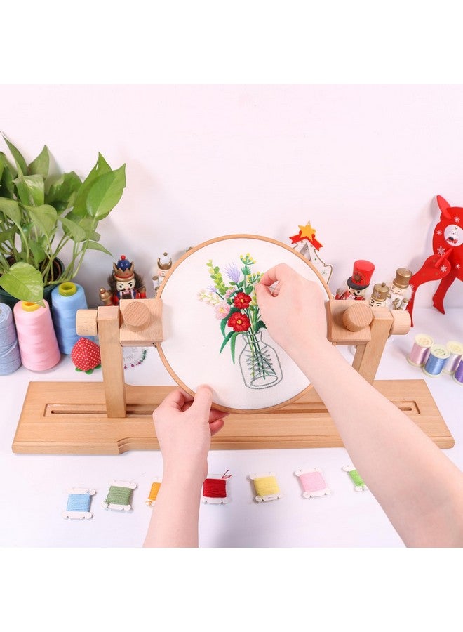GuoFa Adjustable Embroidery Hoop Stand Guofa Wooden Cross Stitch Stand Holder For Diy Craft Sewing Easy Operation Lifesaver Embroidery Supplies  - Image 5
