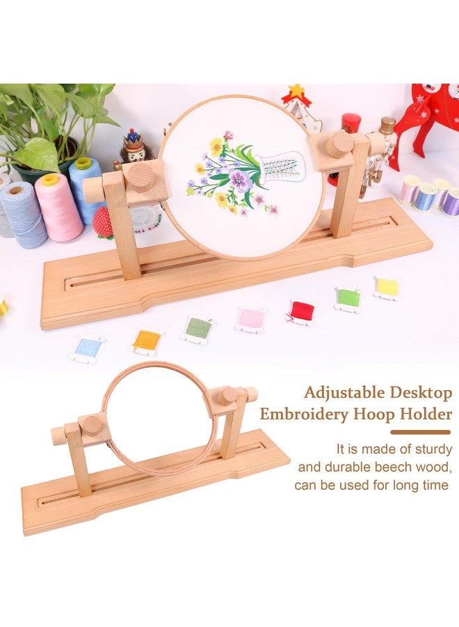 GuoFa Adjustable Embroidery Hoop Stand Guofa Wooden Cross Stitch Stand Holder For Diy Craft Sewing Easy Operation Lifesaver Embroidery Supplies  - Image 2