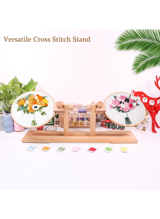 GuoFa Adjustable Embroidery Hoop Stand Guofa Wooden Cross Stitch Stand Holder For Diy Craft Sewing Easy Operation Lifesaver Embroidery Supplies  - Image 4