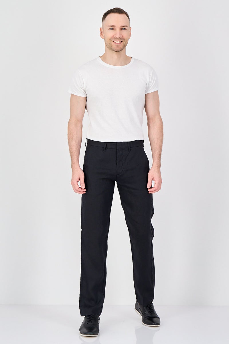 Celio سروال رجالي ضيق مستقيم بلا ألوان، أسود - Image 4