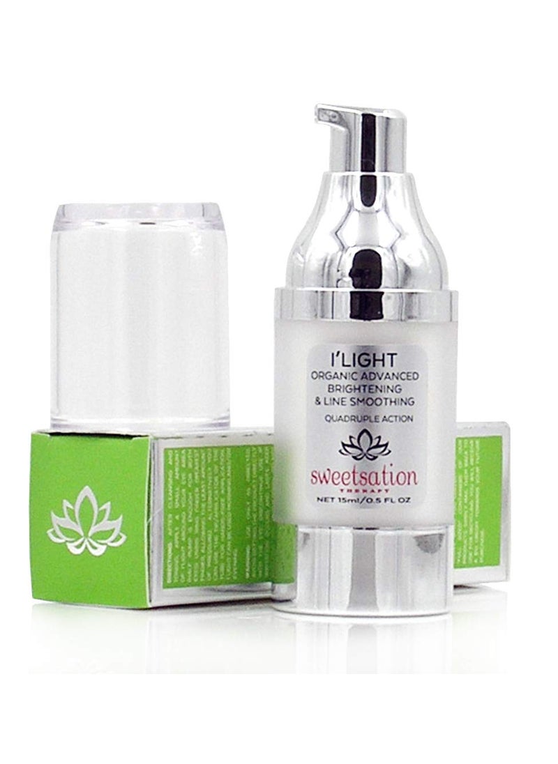 Sweetsation Therapy Sweetsation TherapyYUNASENCE ILIGHT Organic Advanced Illuminating  Line Smoothing Eye Treatment 05oz For Dark Circles Puffiness Fine Lines 