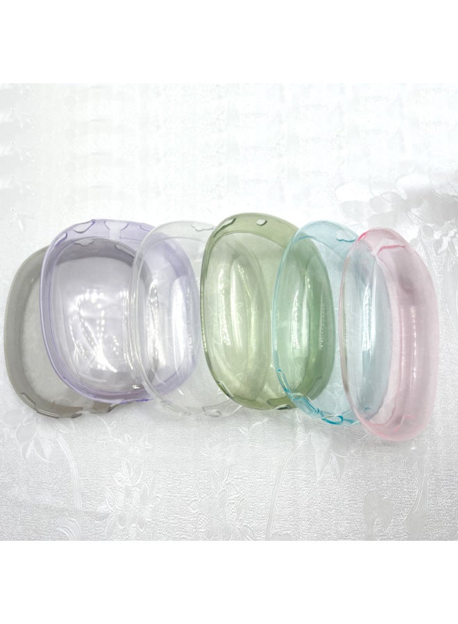 Applicable To Apple Air Pods Max Bluetooth Wireless Headset Transparent Soft Shell Headset Transparent Protective Cover-Color:light Blue/outer Earmuffs-Model:Air Pods Max Naked  - Image 5
