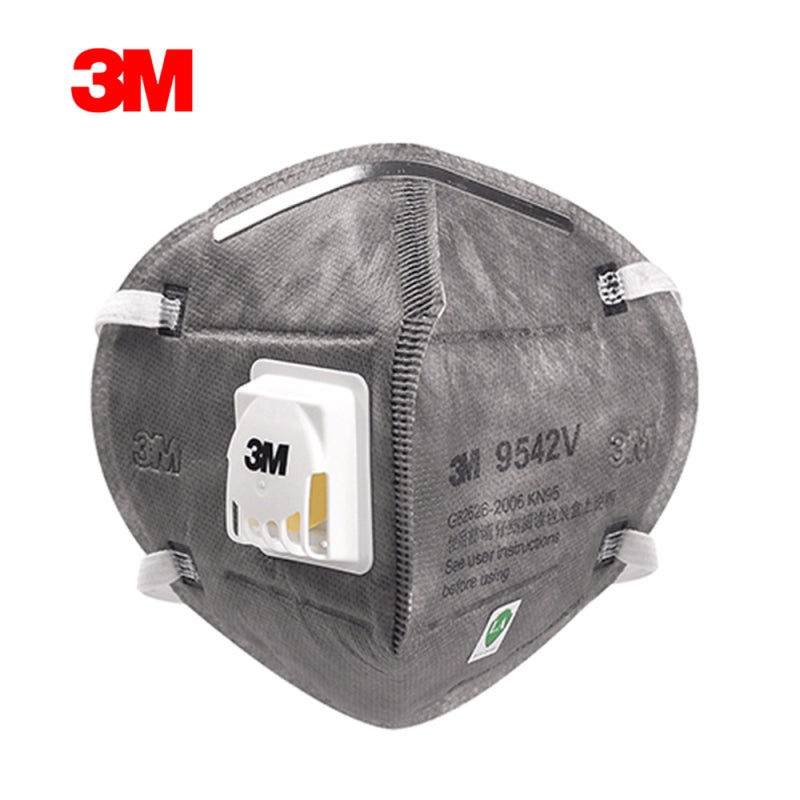 KN95 Respirator 1PC Grey - 95% Filtration Efficiency With Exhalation Valve Smog Mask - Adjustable Nose Clip Foldable Breathable Mask for Industrial Dusty Operations, PM2.5 Protection - Image 1