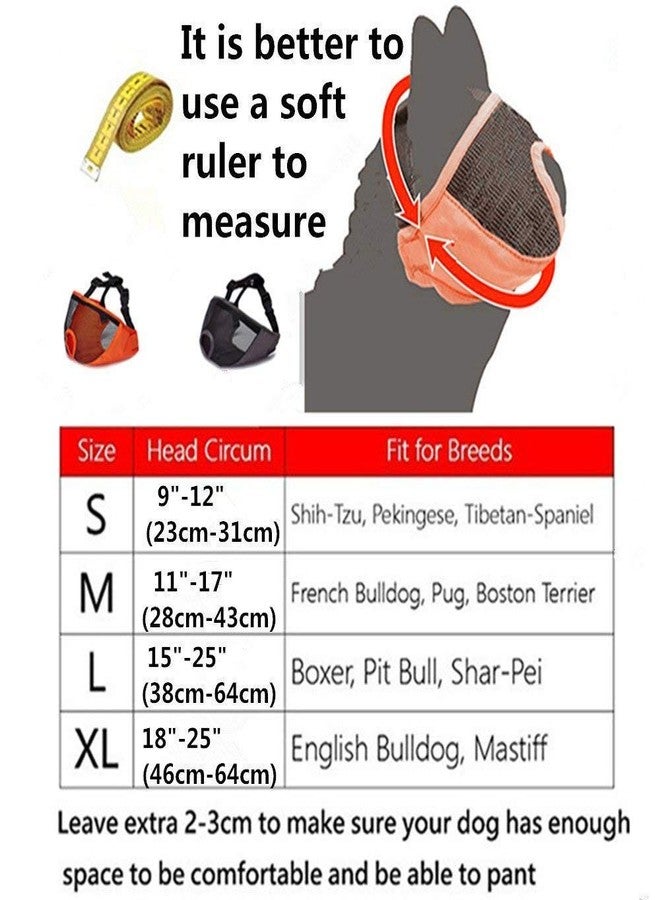 Pets Empire Short Snout Dog Muzzle- Adjustable Breathable Mesh Bulldog Muzzle for Biting Chewing Barking Training Dog Mask (9"-12") Small.-1 Piece Color May Vary - Image 3