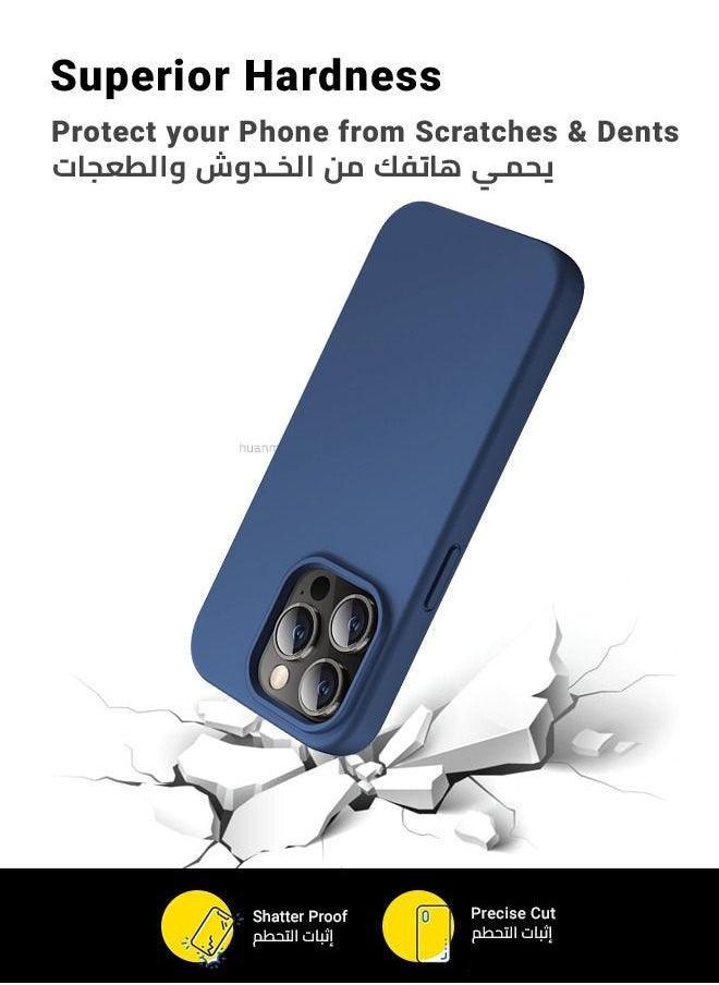 huanmate - Stylish Silicone Case Cover For Apple iPhone 14 Pro Blue - Image 1