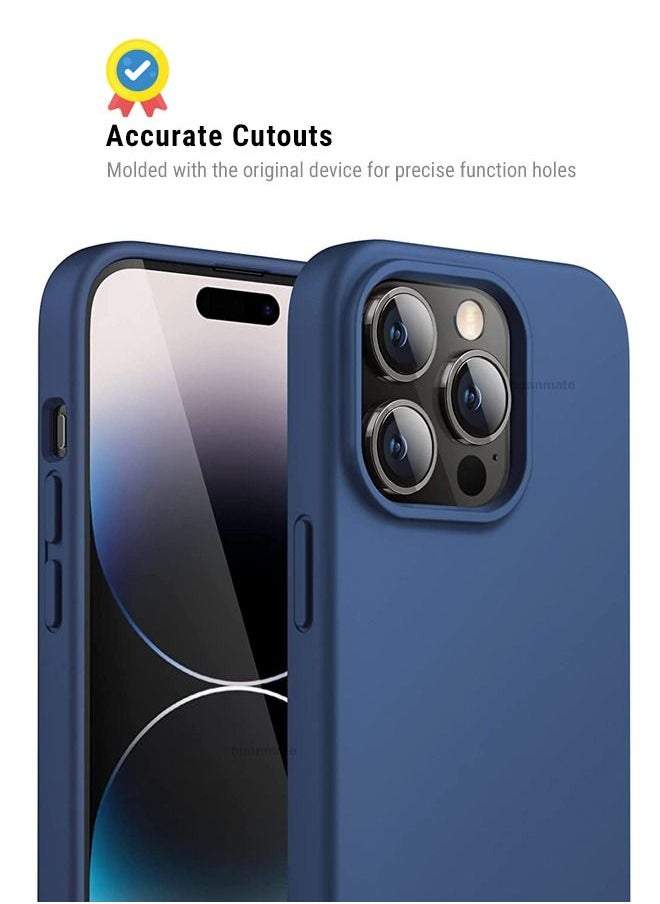 huanmate - Stylish Silicone Case Cover For Apple iPhone 14 Pro Blue - Image 1