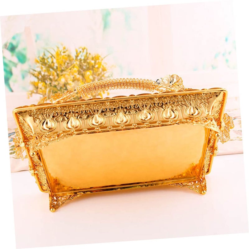 European Style Alloy Fruit Basket Candy Storage Organizer Countertop Hanger - Image 4
