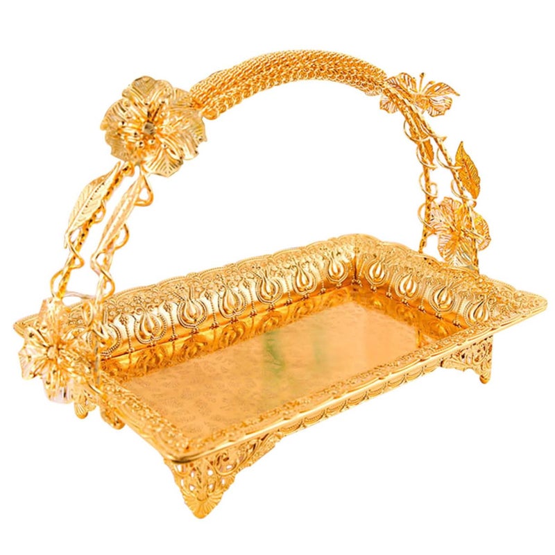 European Style Alloy Fruit Basket Candy Storage Organizer Countertop Hanger - Image 2
