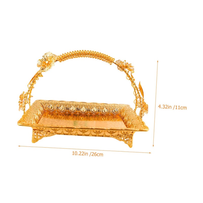 European Style Alloy Fruit Basket Candy Storage Organizer Countertop Hanger - Image 3