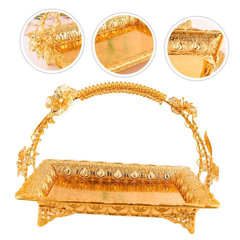 European Style Alloy Fruit Basket Candy Storage Organizer Countertop Hanger - Image 5