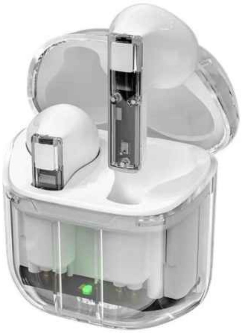 YX-06 Pure Bass Wireless Bluetooth Earbuds Earphones with Transparent Design - Image 1