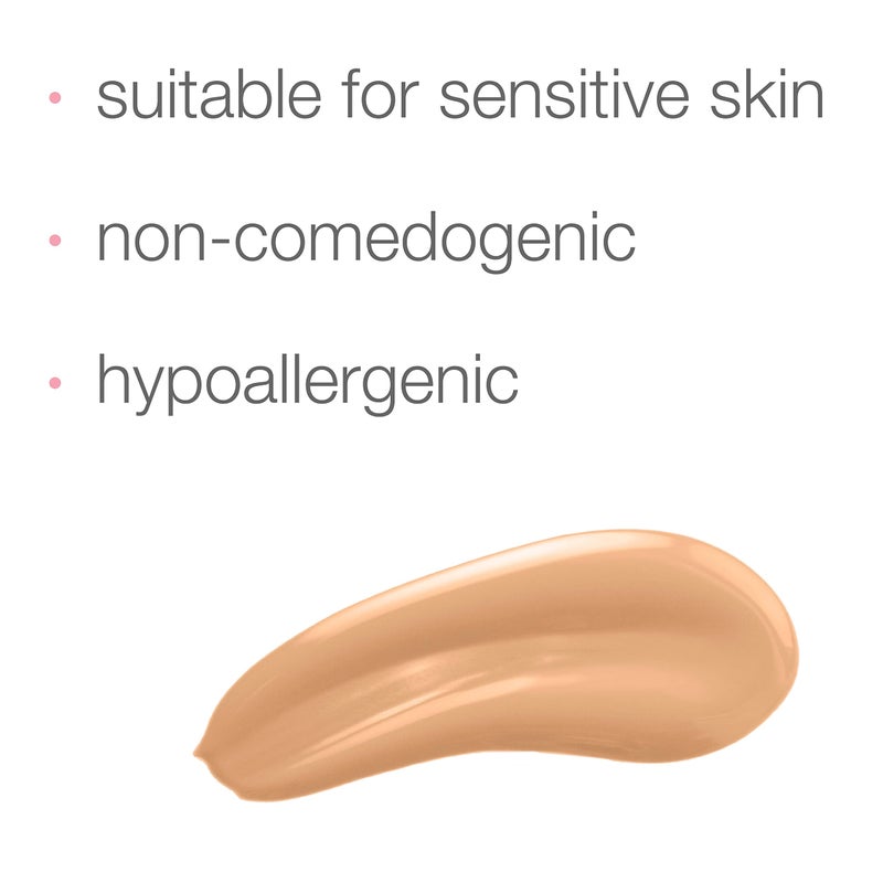 Neutrogena Healthy Skin Sensitive Skin Serum Foundation with Pro-Vitamin B5, Color Correcting & Pore Minimizing Liquid Foundation & Face Serum, Buildable Coverage, Medium 01, 1 oz - Image 4