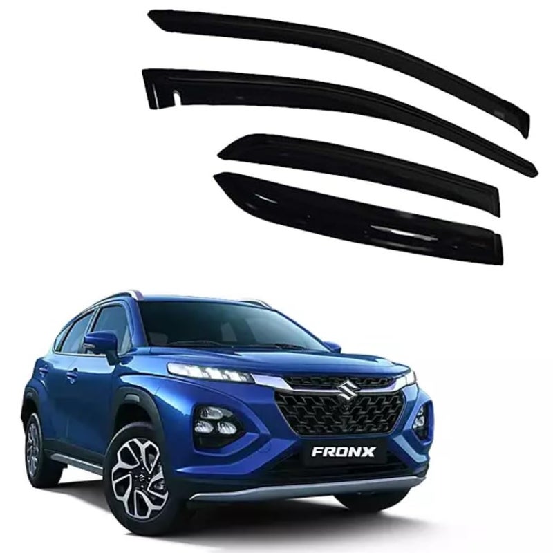 Premium Non-Breakable Car Window Door Visor/Rain Guard/Wind Deflector Compatible for (Maruti Fronx)