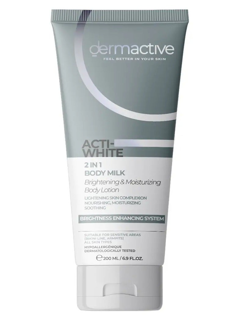 ديرماكتيف أكتي-وايت 2 في 1 ميلك للجسم - 200 مل