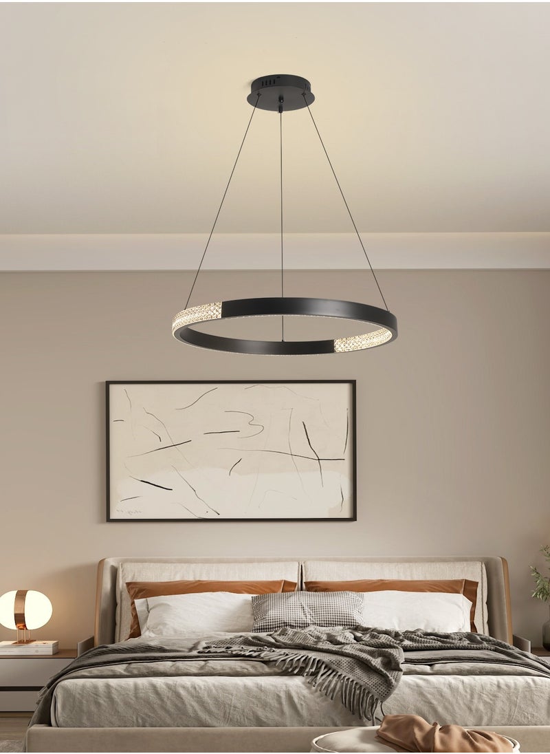 Modern Round Chandelier, Adjustable Height LED Light,Remote Control Dimmable Chandelier for Dining Room, Bedroom, and Kitchen, 60CM, 3000K-6000K,34W - pzsku/Z0394BEF60E12703E5777Z/45/1741456866/18a0c02f-294f-42dc-a5ae-6fa7e2481c30