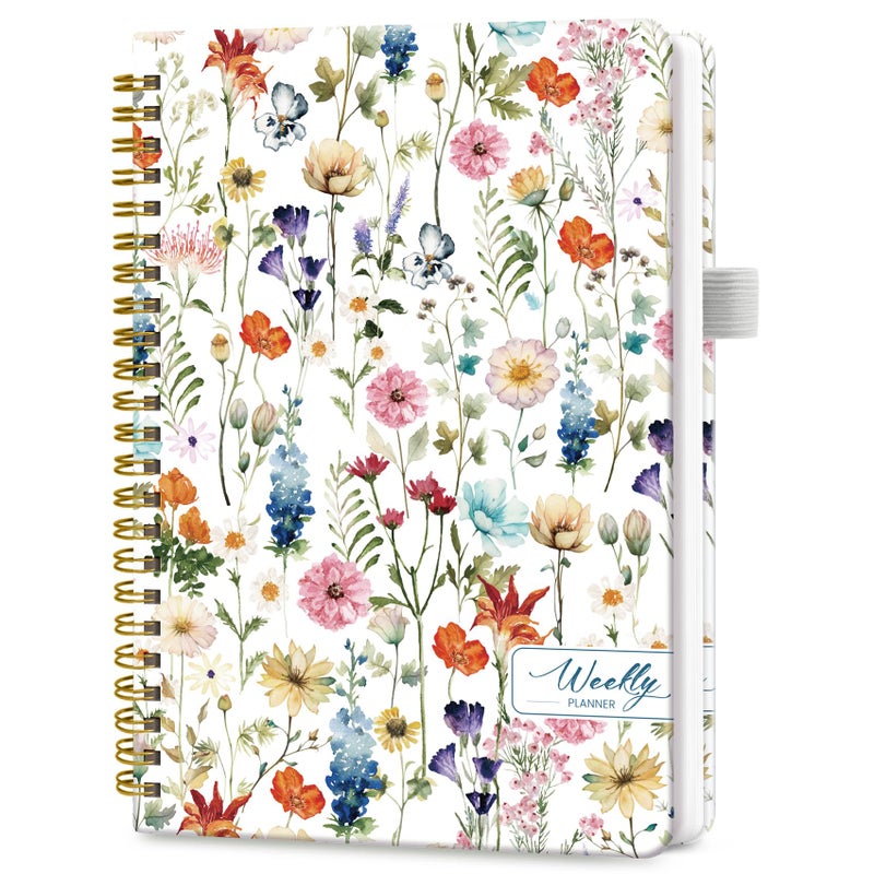 Taja Undated Weekly Planner Weekly To Do List Notebook with Goal Habit Tracker Organizer A5 Weekly Planner Notebook with Spiral Binding 61 x 82 Floral - Image 2
