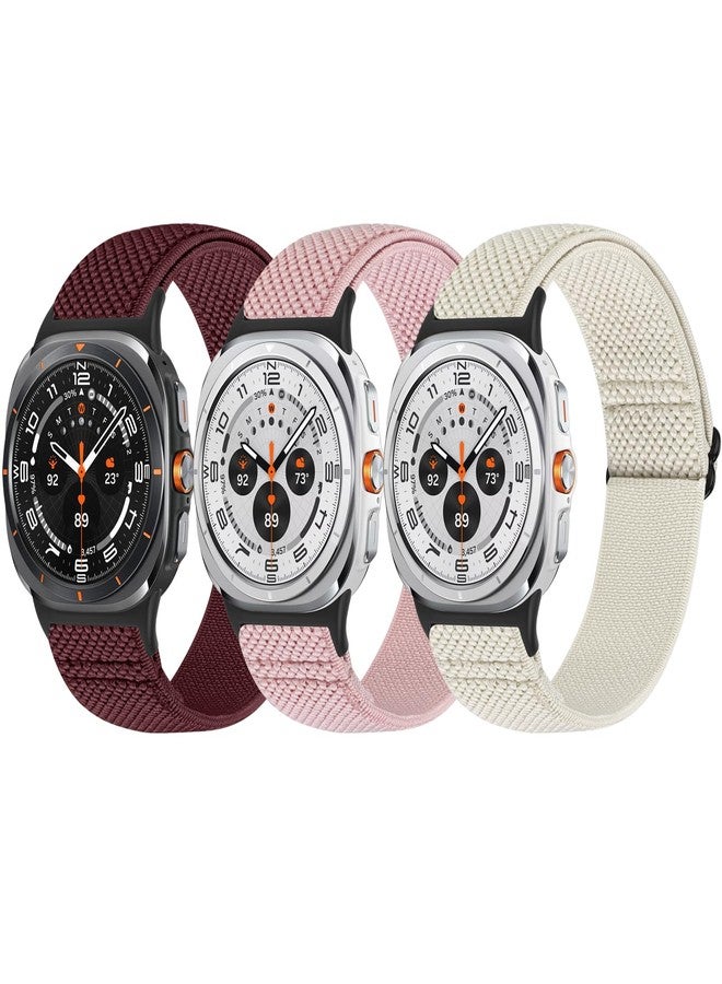 Acortjl Elastic Watch Bands Only Compatible for Samsung Galaxy Watch Ultra 47mm (2025/2024) Men Women, Stretchy Nylon Soft Strap Breathable Replacement Wristband(Not for Other Models) - Image 1