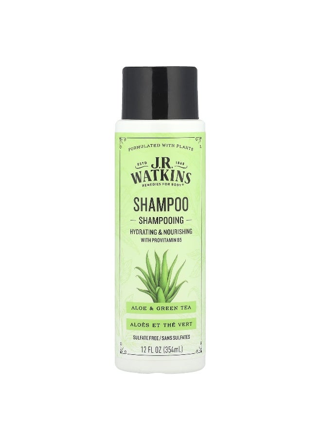 J.R.WATKINS J R Watkins, Shampoo, Aloe & Green Tea, 12 fl oz (354 ml)  - Image 1