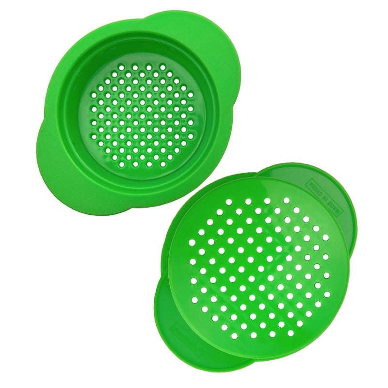 iAesthete 2 Pack - Can, Tuna, Colander Strainer, Food Grade Plastic, BPA-Free, Unibody Design, Dishwasher Safe, Fits Standard Size Cans - Image 1