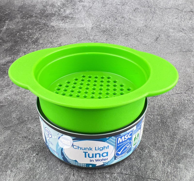 iAesthete 2 Pack - Can, Tuna, Colander Strainer, Food Grade Plastic, BPA-Free, Unibody Design, Dishwasher Safe, Fits Standard Size Cans - Image 3